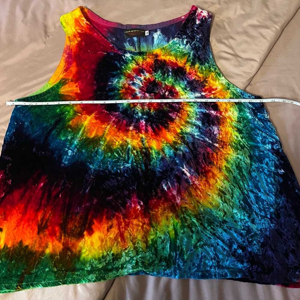 Handmade Vibrant Spiral Tie-Dye Tank Top